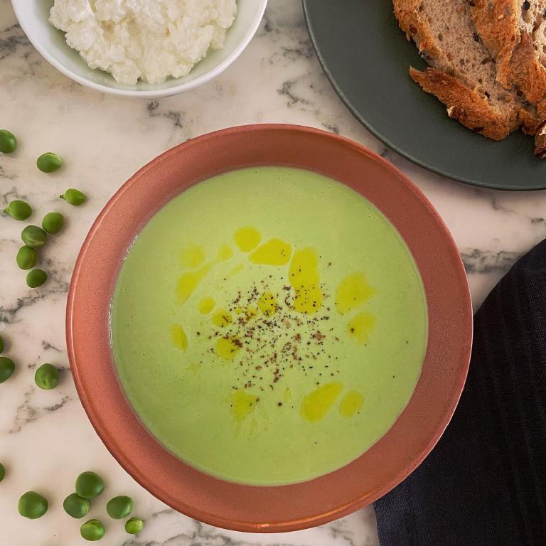Une soupe froide aux petits pois